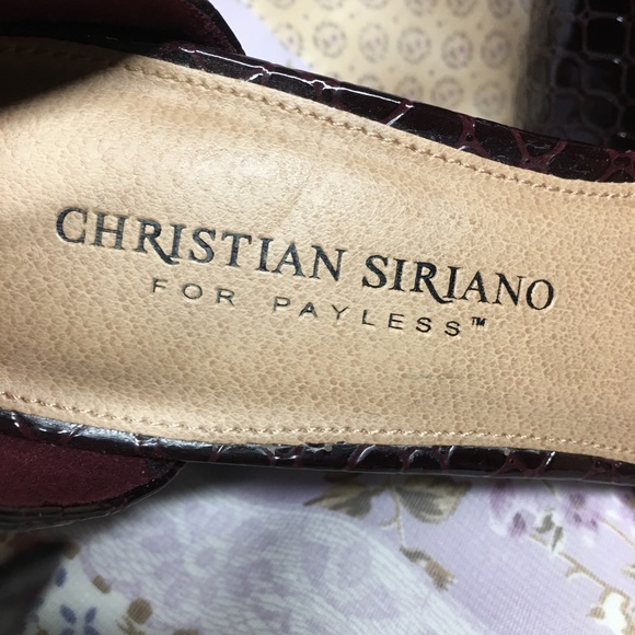 Christian Siriano- Millie Heel in burgundy size 7 - Picture 2 of 6